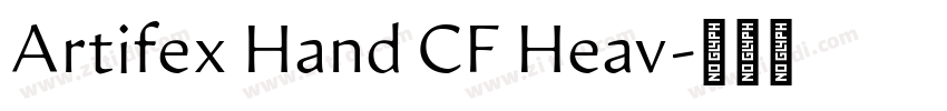 Artifex Hand CF Heav字体转换